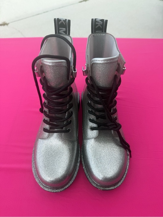 Michael Kors Shoes - Michael kors Metallic Silver Women's Lace-Up rain Combat Boots